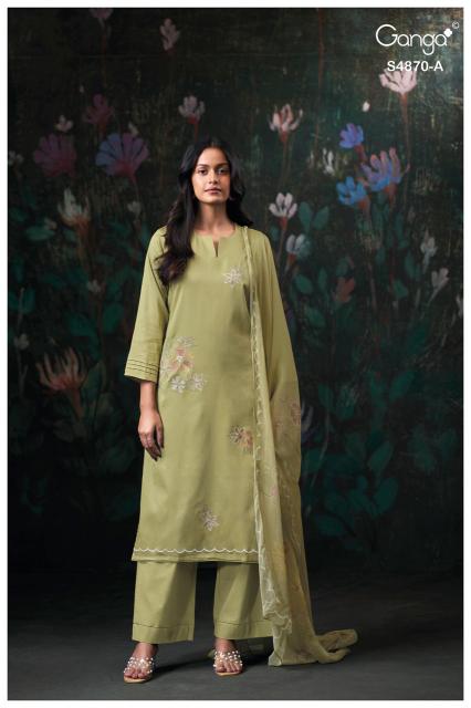 Ganga amary 4870 wholesale marlet online for cotton dress materials